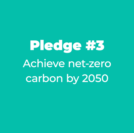 Pledge #3 Achieve net-zero carbon by 2050