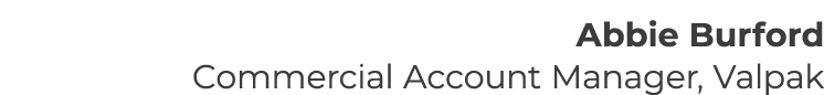 Abbie Burford Commercial Account Manager, Valpak 