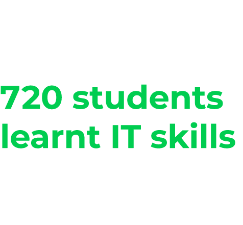 720 students learnt IT skills