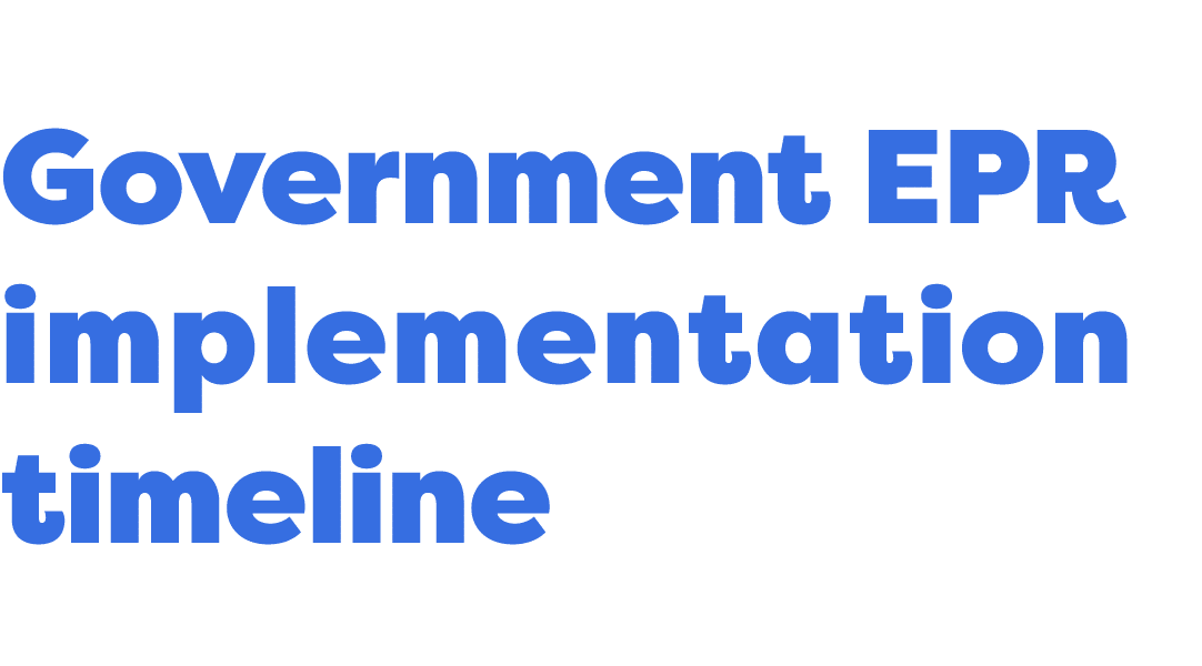 Government EPR implementation timeline