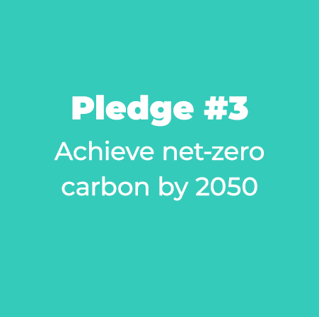 Pledge #3 Achieve net-zero carbon by 2050